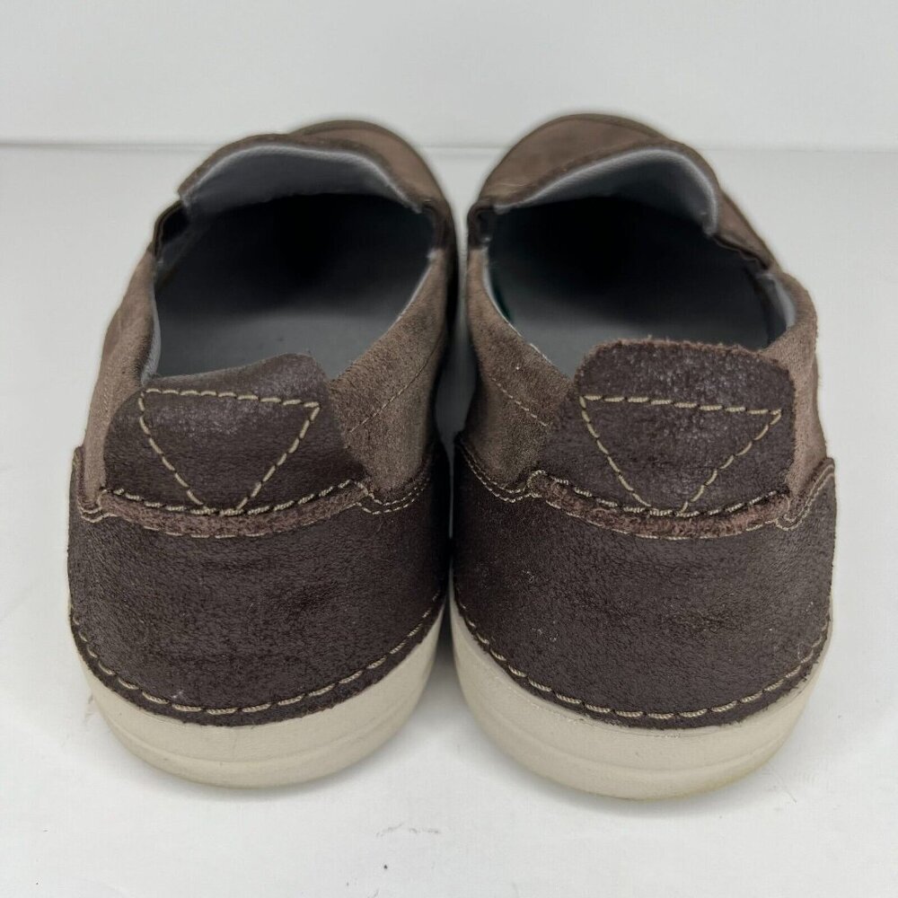 Collection by Clarks Mens 15807 Brown Suede Comfort Slip On Size 11 Loafers - Picture 5 of 9